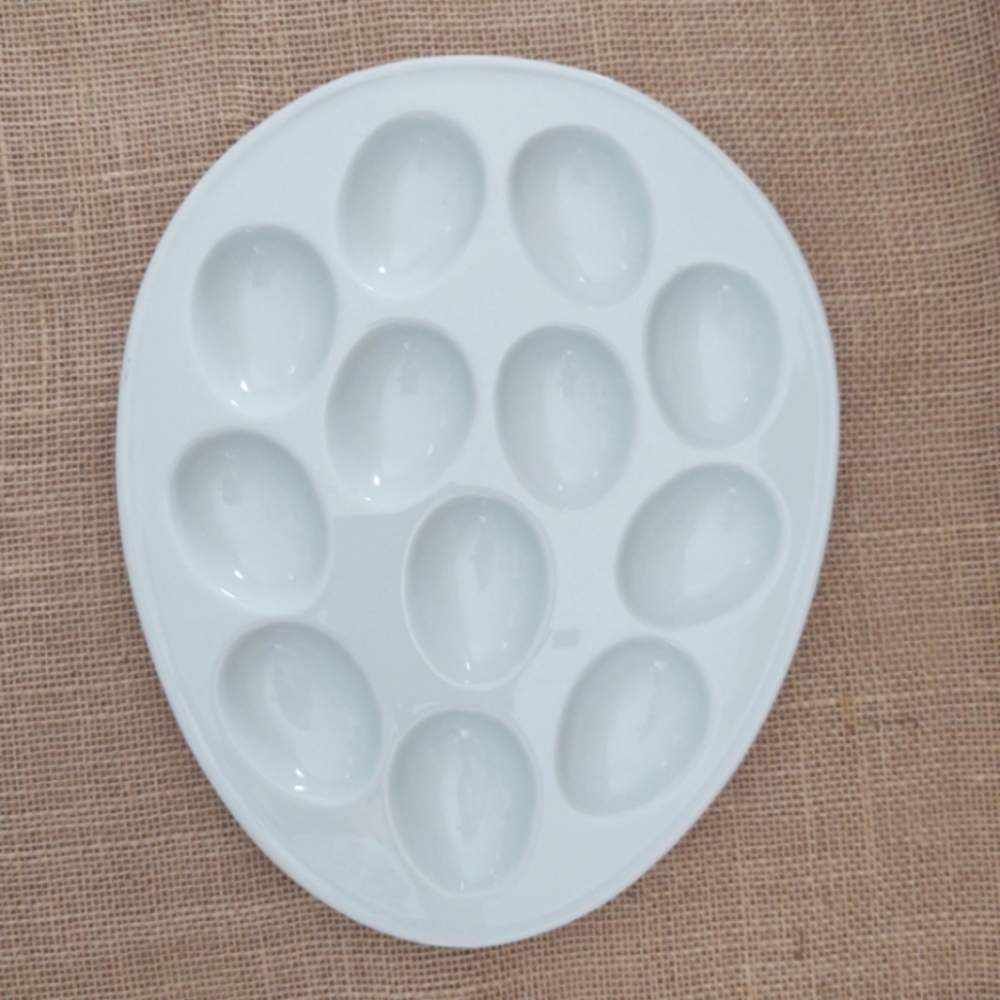 BIA Cordon Bleu Deviled Egg platter white porcelain china